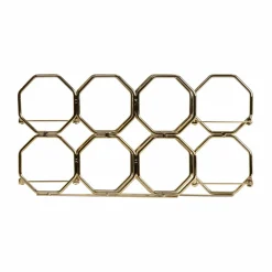 EMINZA Range-bouteilles métal pliable (H22 cm) Elio Or Discount