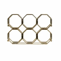 EMINZA Range-bouteilles métal pliable (H22 cm) Elio Or Discount