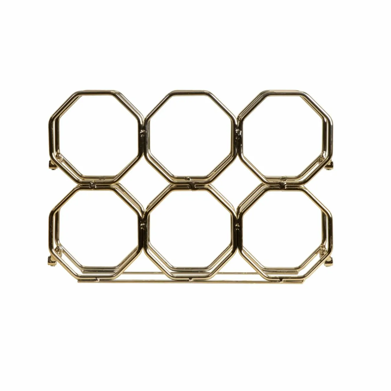 EMINZA Range-bouteilles métal pliable (H22 cm) Elio Or Discount