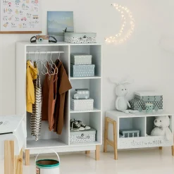 ATMOSPHERA Rangement enfant casier double (H40 cm) Ecriture Blanc