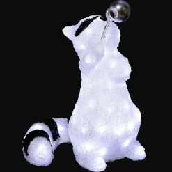 Feeric Lights & Christmas Raton laveur lumineux 60 LED (H40 cm) Marcel Blanc froid New