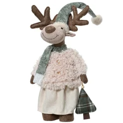 KAEMINGK Renne de Noël debout (H82 cm) Madame Chic Beige Discount
