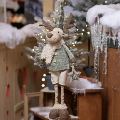 KAEMINGK Renne de Noël debout (H82 cm) Monsieur Chic Beige New