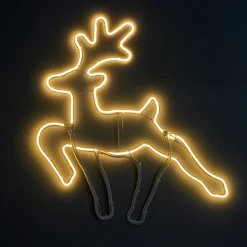 KOOPMAN Renne de Noël lumineux 343 LED (H59 cm) Néon Moov light Blanc chaud Hot