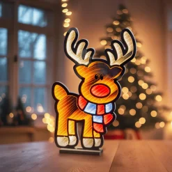 KAEMINGK Renne lumineux 324 LED (H60 cm) Infinity Blanc chaud et froid Multicolore Discount