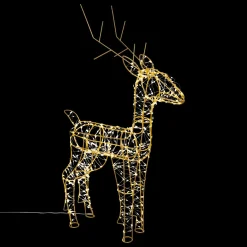 FEERIC LIGHTS Renne lumineux 600 LED (H75 cm) Pégase Or Blanc froid Discount