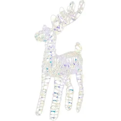 KAEMINGK Renne lumineux à piles 50 LED (H50 cm) Ice Blanc froid Blanc irisé Outlet