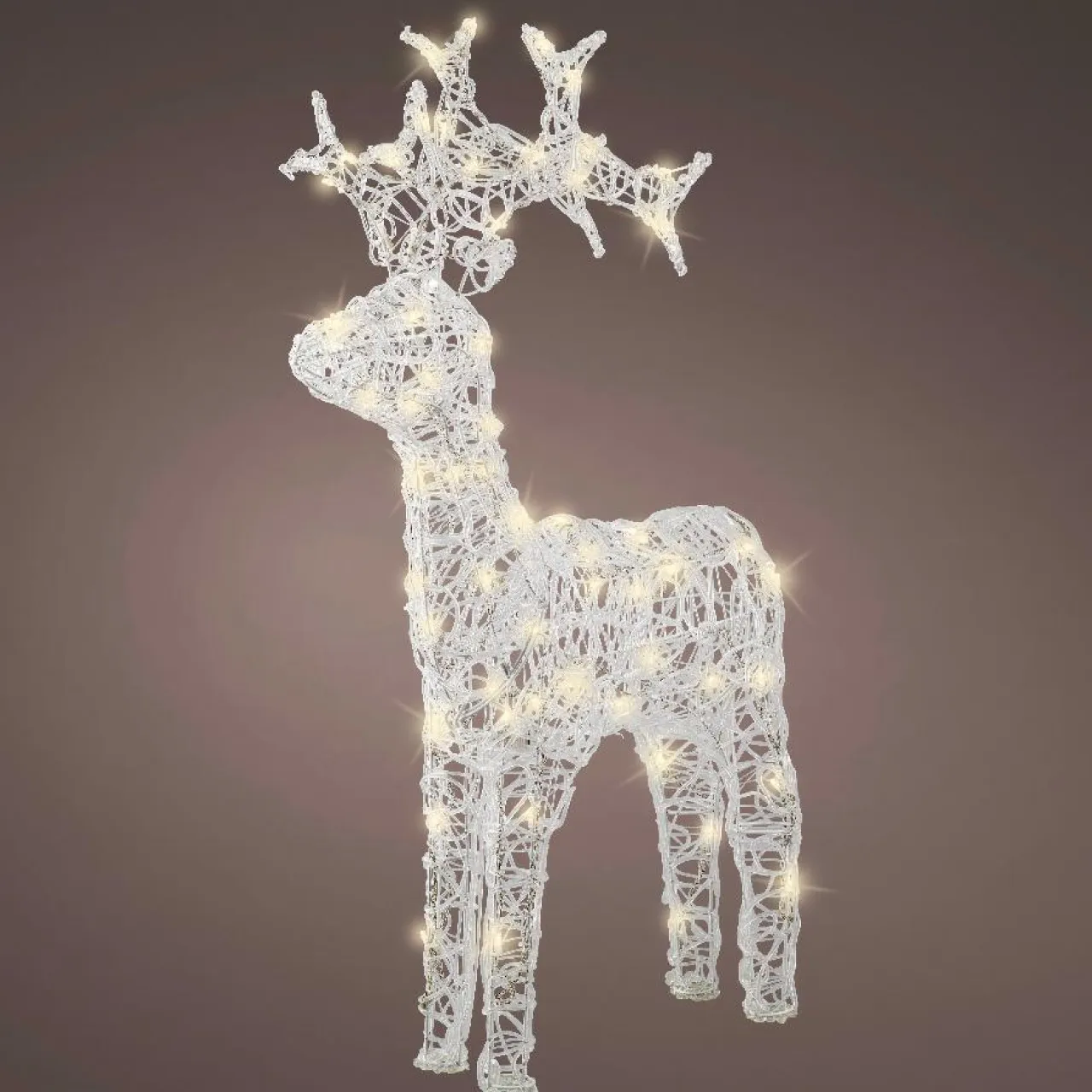 EMINZA Renne lumineux souple 80 LED (H89 cm) Skoll Blanc chaud Hot