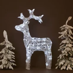 EMINZA Renne lumineux souple 80 LED (H89 cm) Skoll Blanc froid Hot
