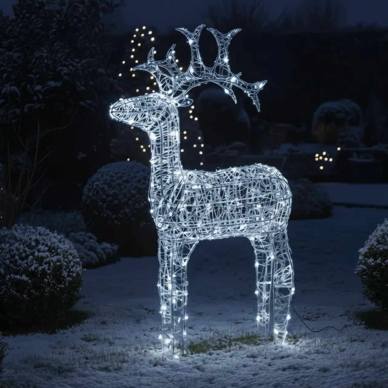 EMINZA Renne lumineux souple 120 LED (H110 cm) Skoll Blanc froid Best