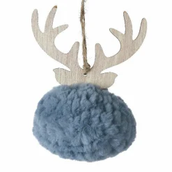KAEMINGK Renne à suspendre (H15 cm) Laine Bleu Outlet
