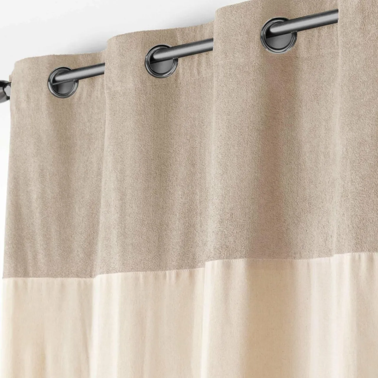 EMINZA Rideau bouclette (140 x 240 cm) Ava Beige Outlet