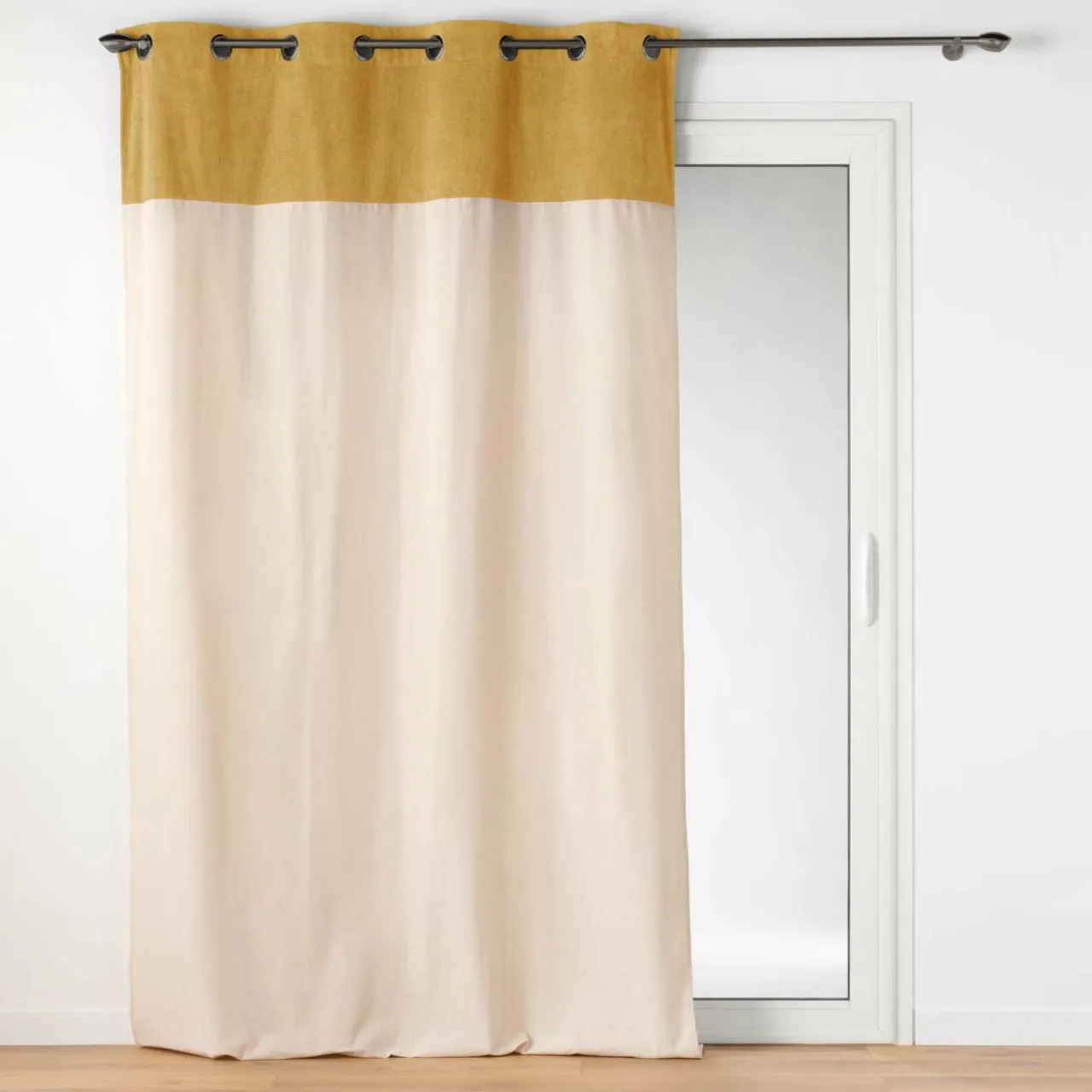 EMINZA Rideau bouclette (140 x 240 cm) Ava Jaune ocre Outlet