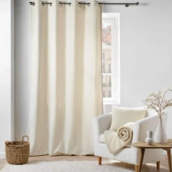 douceur d'intu017drieur Rideau bouclette (140 x 240 cm) Wooly Ecru Beige Online