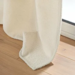 douceur d'intu017drieur Rideau bouclette (140 x 240 cm) Wooly Ecru Beige Online