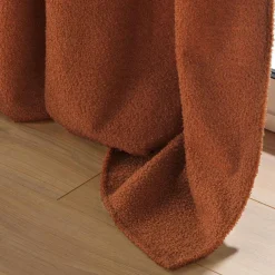 douceur d'intu017drieur Rideau bouclette (140 x 240 cm) Wooly Terracotta Hot