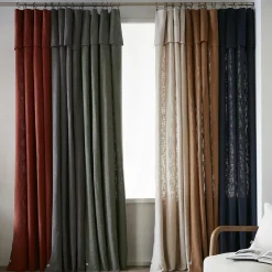 L'EFFET PAPILLON Rideau coton ajustable (140 x max 270 cm) Sixtine Vert romarin Best