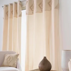 douceur d'intu017drieur Rideau coton tufté (140 x 240 cm) Kamary Beige Hot