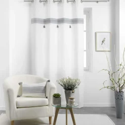DOUCEUR D'INTERIEUR Rideau coton (140 x 240 cm) Amaya Gris