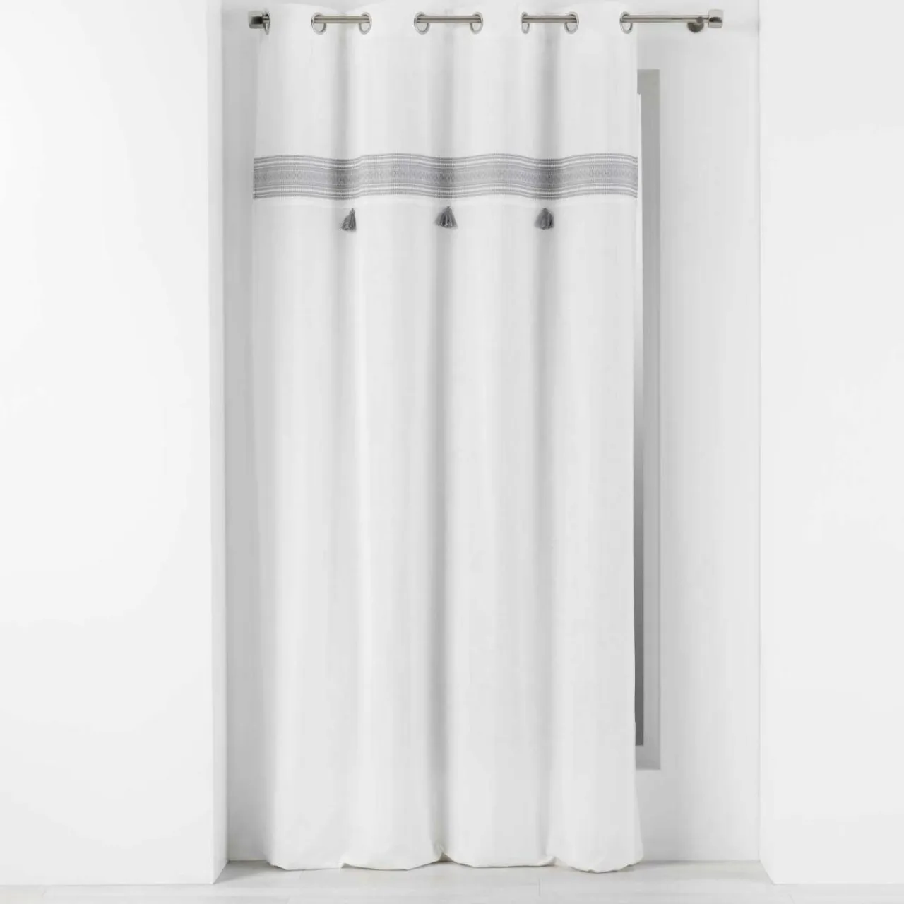 DOUCEUR D'INTERIEUR Rideau coton (140 x 240 cm) Amaya Gris