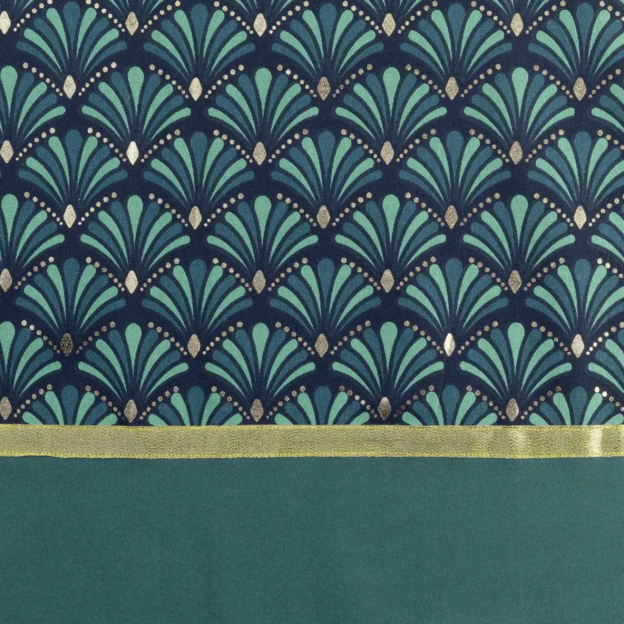 DOUCEUR D'INTERIEUR Rideau coton (140 x 240 cm) Artchic Bleu canard