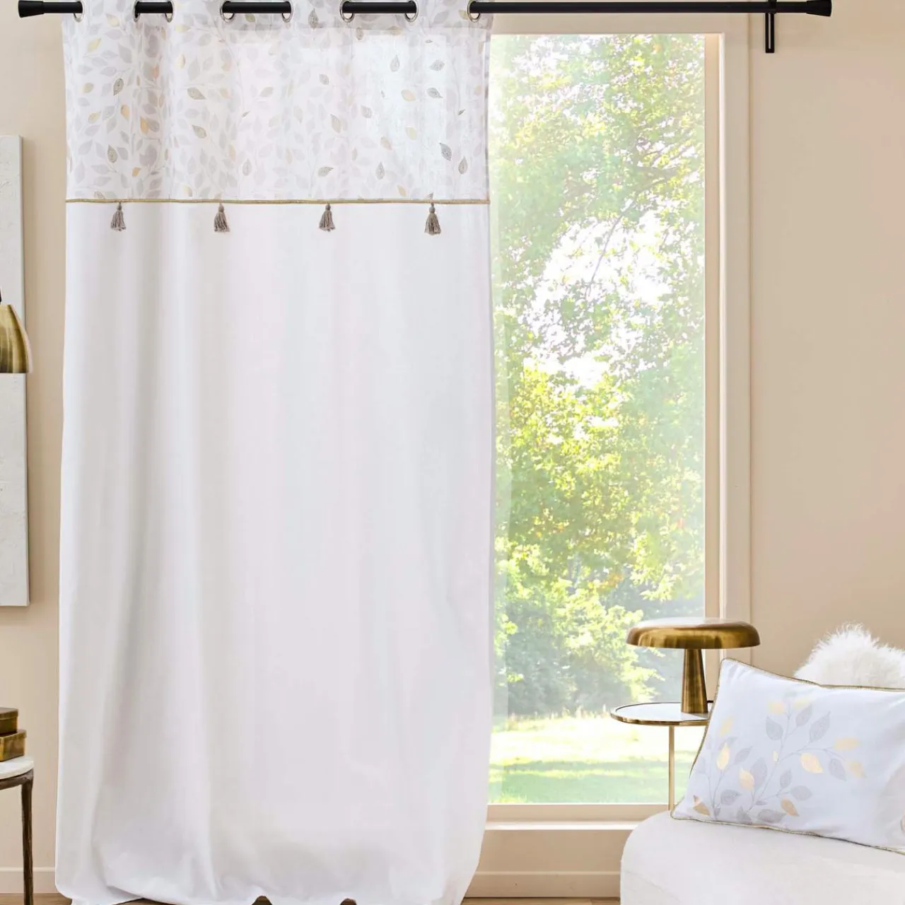 douceur d'intu017drieur Rideau coton (140 x 240 cm) Duchesse Blanc