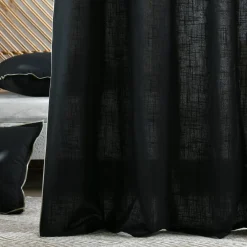 STOF Rideau coton (140 x 260 cm) Helios Noir Hot