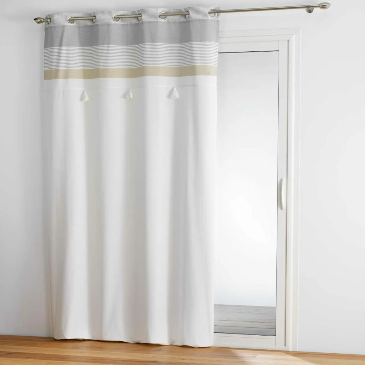 douceur d'intu017drieur Rideau coton (140 x 240 cm) Iliade Blanc Clearance