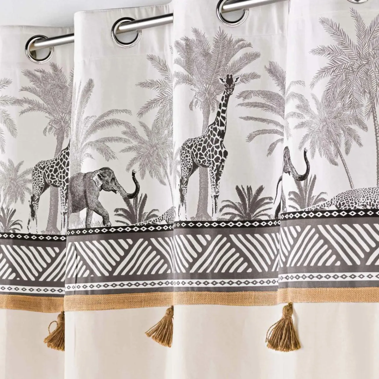 DOUCEUR D'INTERIEUR Rideau coton (140 x 240 cm) Kenya lodge Ecru Clearance