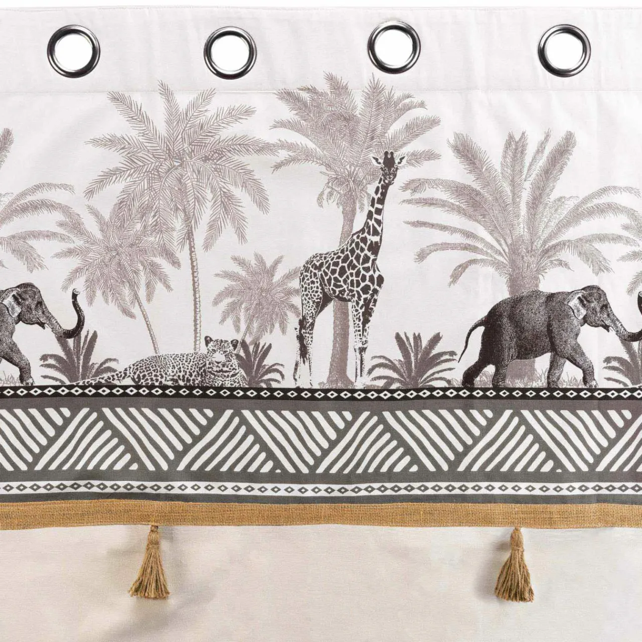 DOUCEUR D'INTERIEUR Rideau coton (140 x 240 cm) Kenya lodge Ecru Clearance