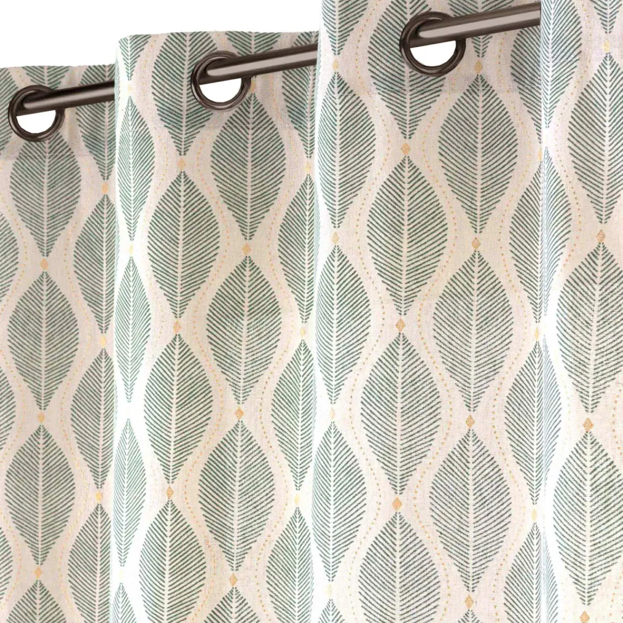 douceur d'intu017drieur Rideau coton (140 x 240 cm) Maho Vert sauge Clearance