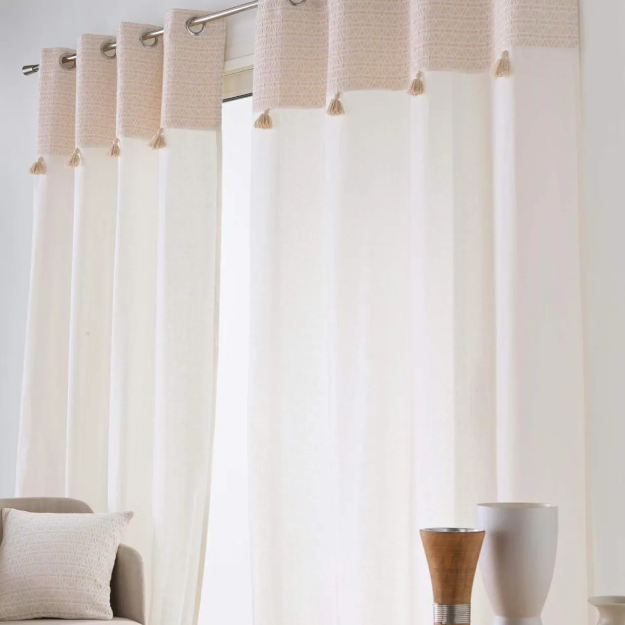 douceur d'intu017drieur Rideau coton (140 x 240 cm) Milano Beige Hot