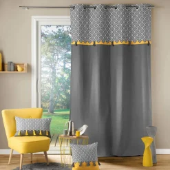 DOUCEUR D'INTERIEUR Rideau coton (140 x 240 cm) Neo Casa Gris Clearance