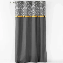 DOUCEUR D'INTERIEUR Rideau coton (140 x 240 cm) Neo Casa Gris Clearance