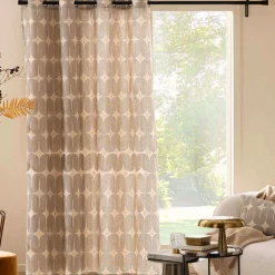 douceur d'intu017drieur Rideau coton (140 x 280 cm) Ondine Noir Hot