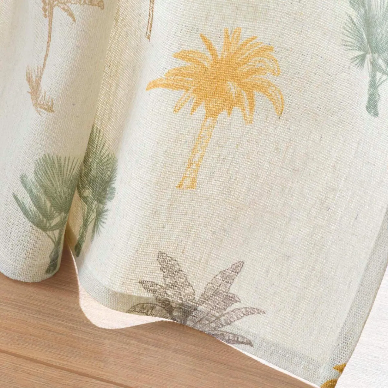 douceur d'intu017drieur Rideau coton (140 x 280 cm) Palmelia Beige