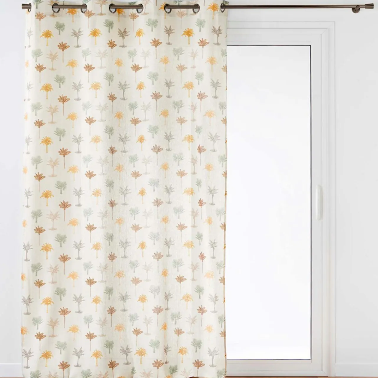 douceur d'intu017drieur Rideau coton (140 x 280 cm) Palmelia Beige