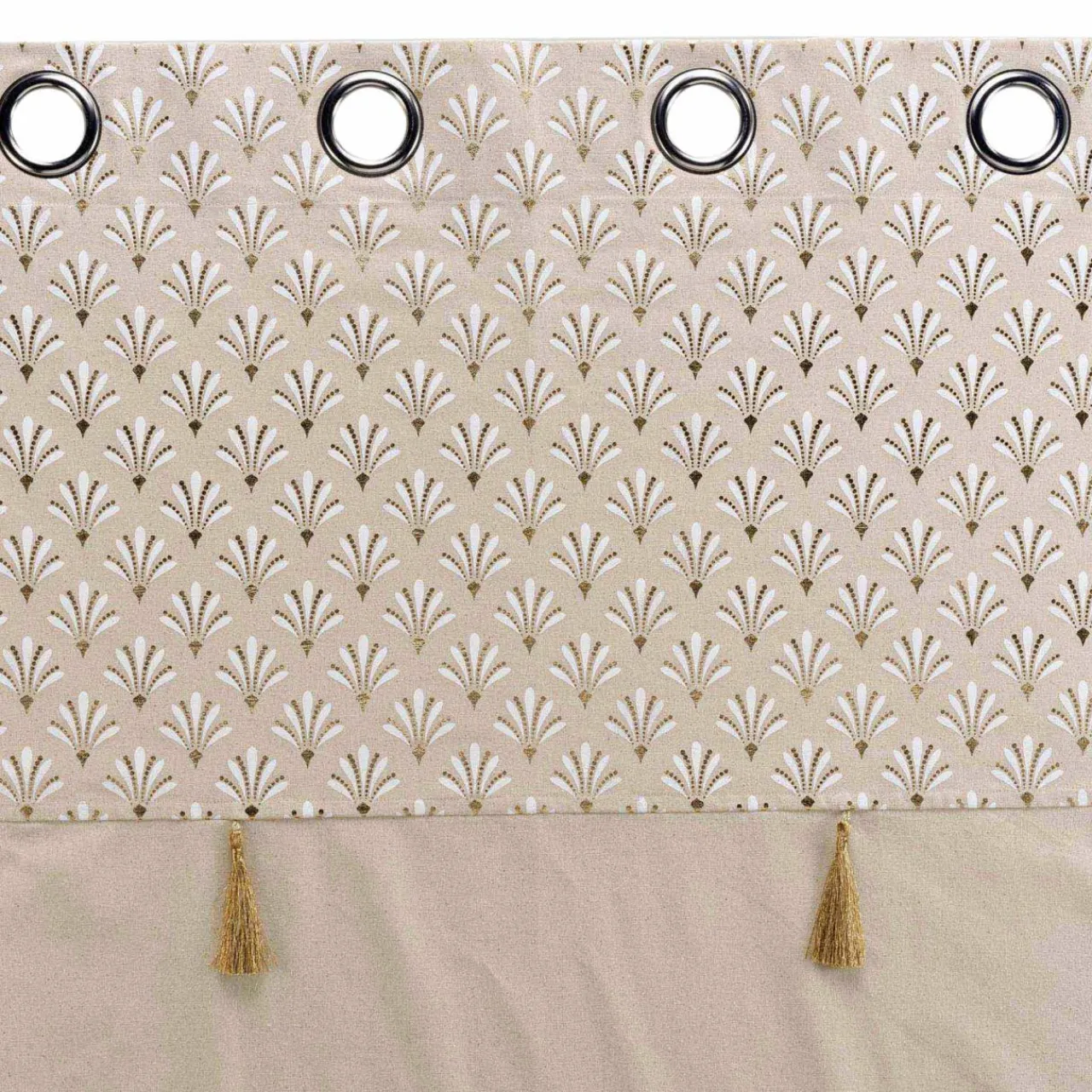 DOUCEUR D'INTERIEUR Rideau coton (140 x 240 cm) Rafina Beige Outlet