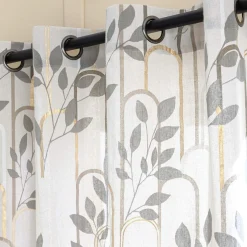 douceur d'intu017drieur Rideau coton (140 x 280 cm) Roseris Gris Online