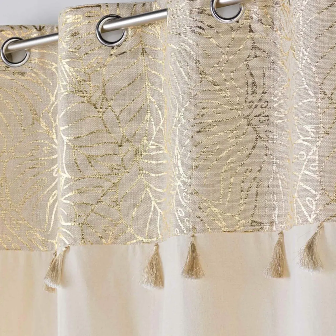 DOUCEUR D'INTERIEUR Rideau coton (140 x 240 cm) Solea Or Online
