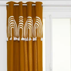 ATMOSPHERA Rideau coton (140 x 260 cm) Soleya Jaune moutarde Discount