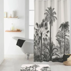 douceur d'intu017drieur Rideau de douche à anneaux (180 x 200 cm) Cocoty Noir Discount