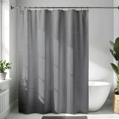 TENDANCE Rideau de douche à anneaux (180 x 200 cm) Diamants Gris Best