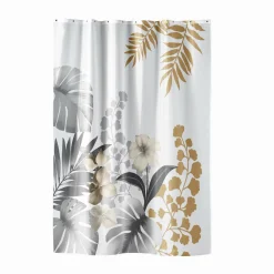 douceur d'intu017drieur Rideau de douche à anneaux (180 x 200 cm) Kelly Blanc Sale