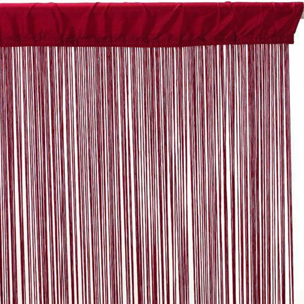 ATMOSPHERA Rideau de fil (90 x H200 cm) Uni Rouge grenat Bordeaux Outlet