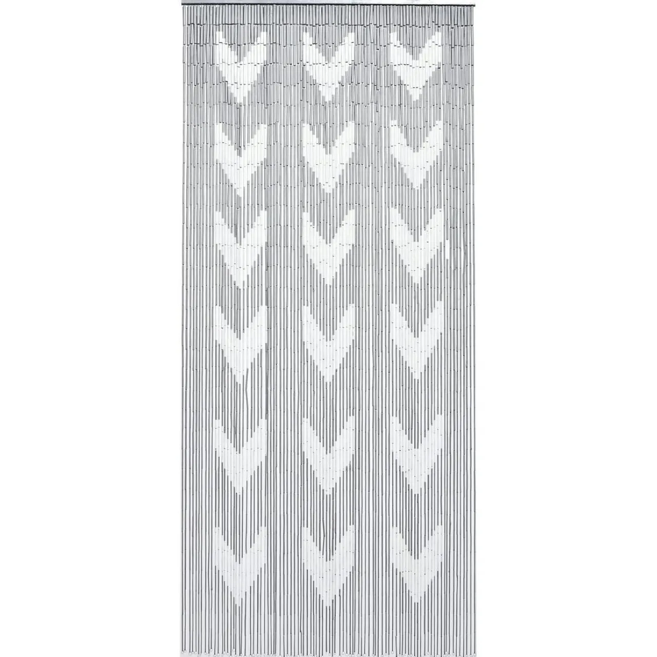 LUANCE Rideau de porte bambou (90 x 200 cm) Chevron Gris Online