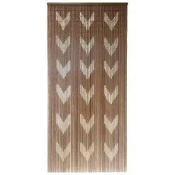 LUANCE Rideau de porte bambou (90 x 200 cm) Chevron Taupe Clearance