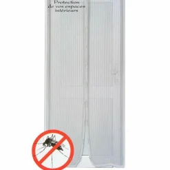 LUANCE Rideau de porte Moustiquaire (100 x H220 cm) Aimanté Gris Sale