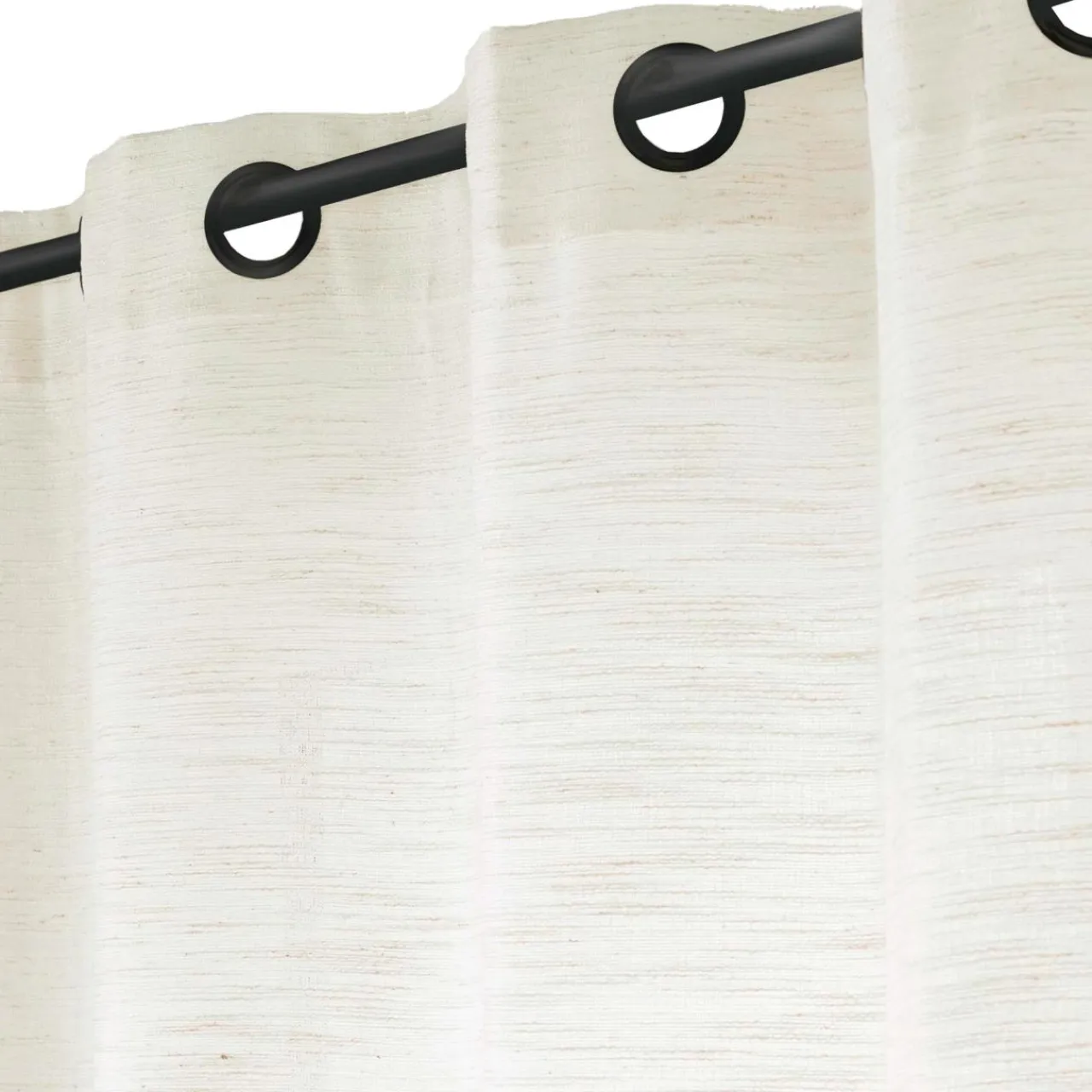 douceur d'intu017drieur Rideau effet lin tissé (140 x 260 cm) Nando Ecru Sale