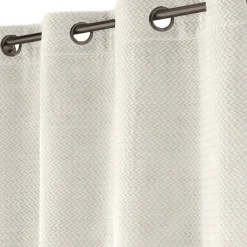 douceur d'intu017drieur Rideau flanelle relief (140 x 240 cm) Flanela Ecru Clearance